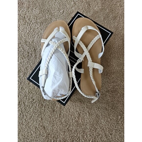 MIA Vaeda Womens Bone Sandal Braided Strappy Size 10 US Off-white NEW $49 - Picture 6 of 8
